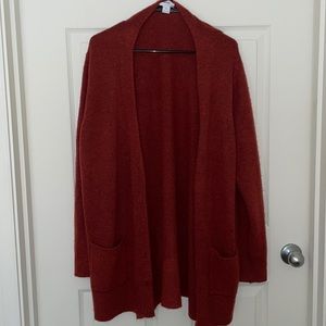 Maroon Knit Cardigan Buttons Size XXL